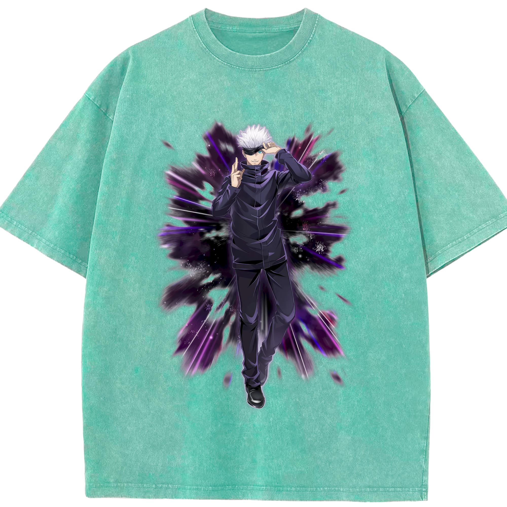 （画像用） 呪術廻戦 Jujutsu Kaisen 綿100% ヴィンテージ風 半袖Tシャツ（フロントプリント）